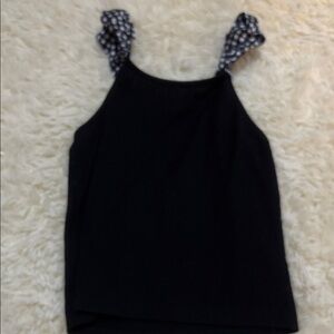 Girls Speechless Charcoal Ribbed Top
